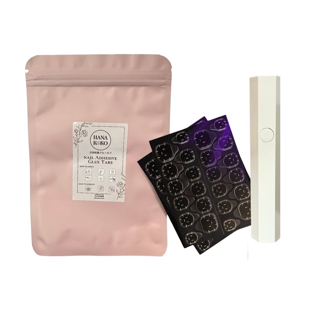 Press-on Glue Tabs Black Solid Gel (UV Light Needed)