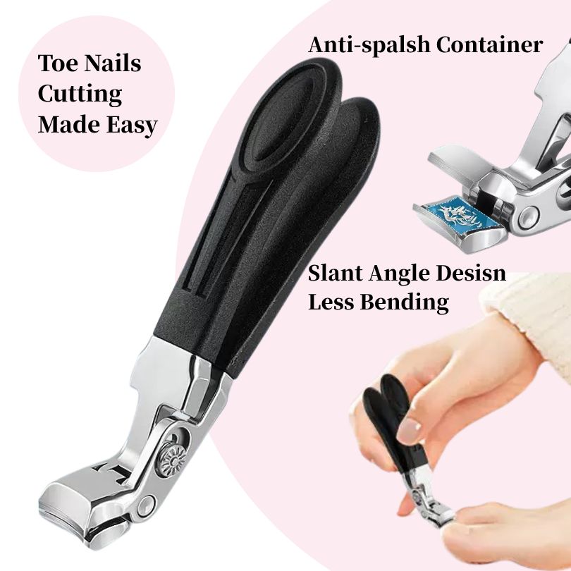 Slant-angle Anti-splash Nail Clippers For Toes