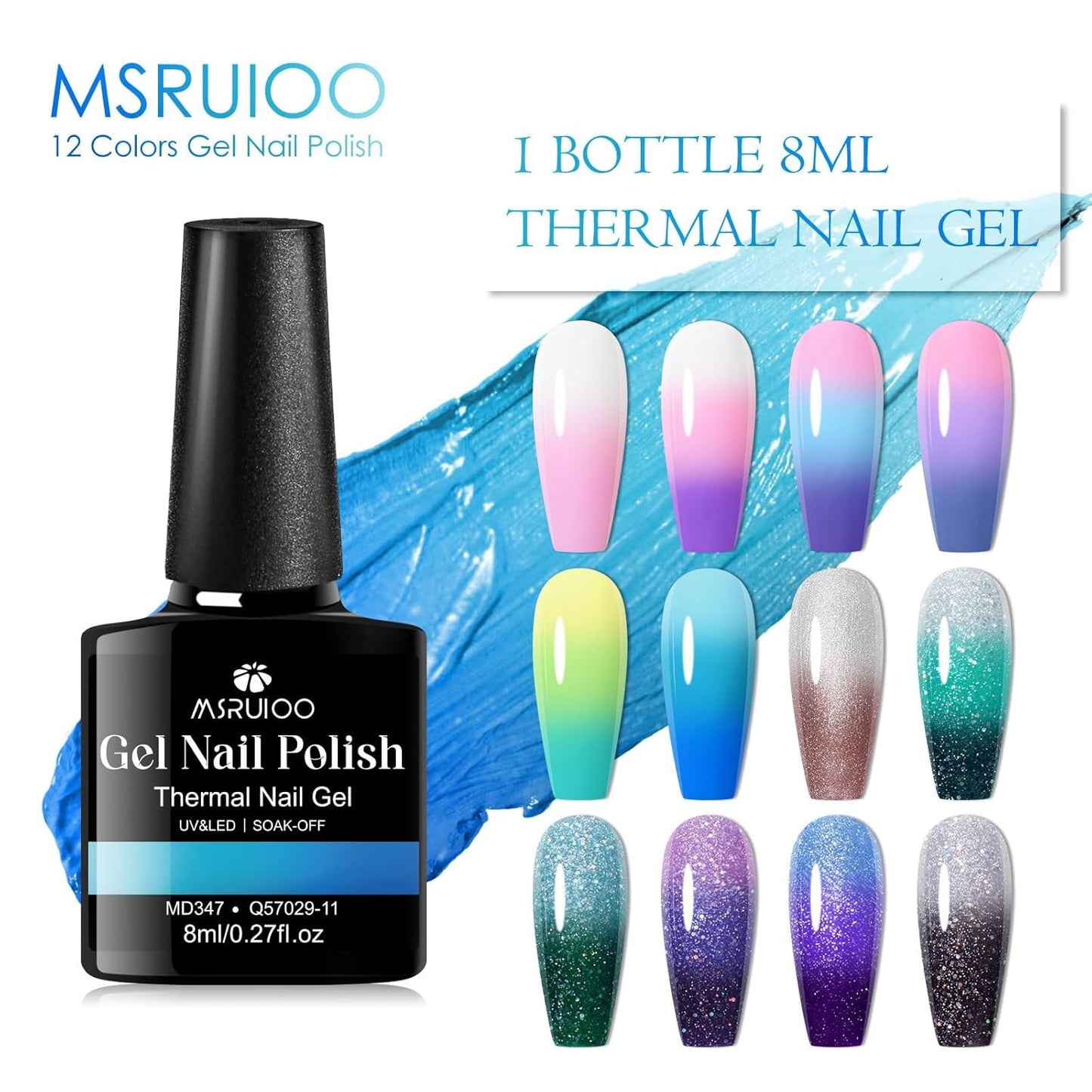 Temperature Mood Color Changing Gel Nail Polish Set 12 Colors