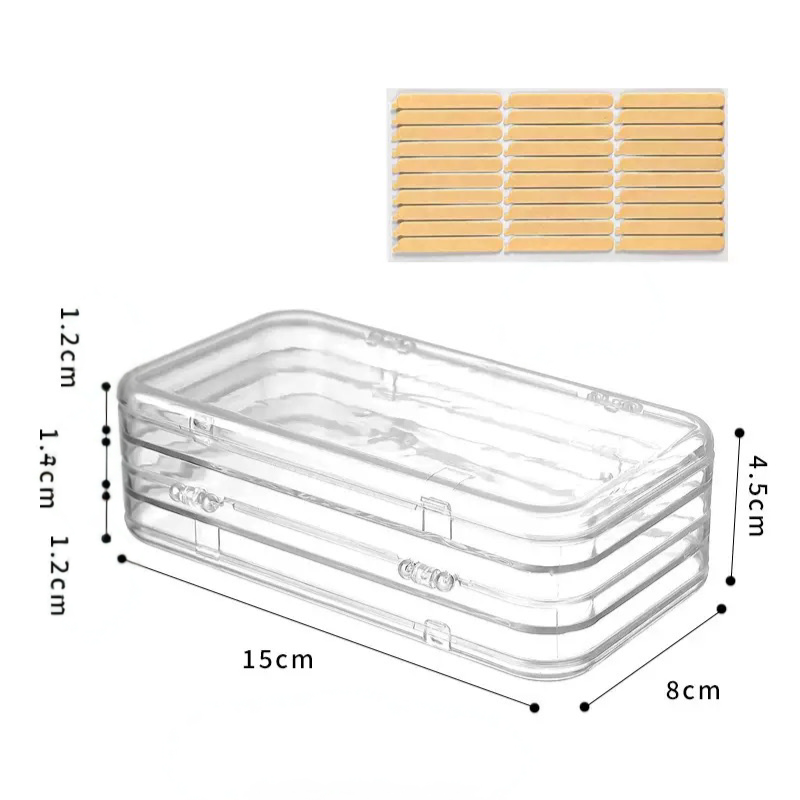 3-Fold Nail & Lash Storage Box – Portable Travel Organizer for Nails, Lashes & Beauty Accessories