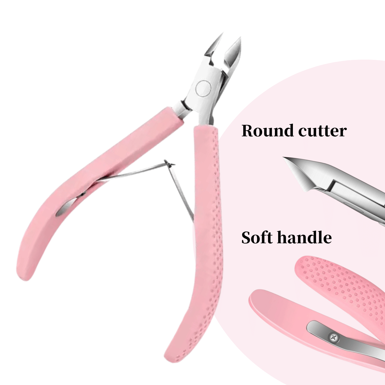Silicone Handle Curved Cutter – Precision Nail Nippers