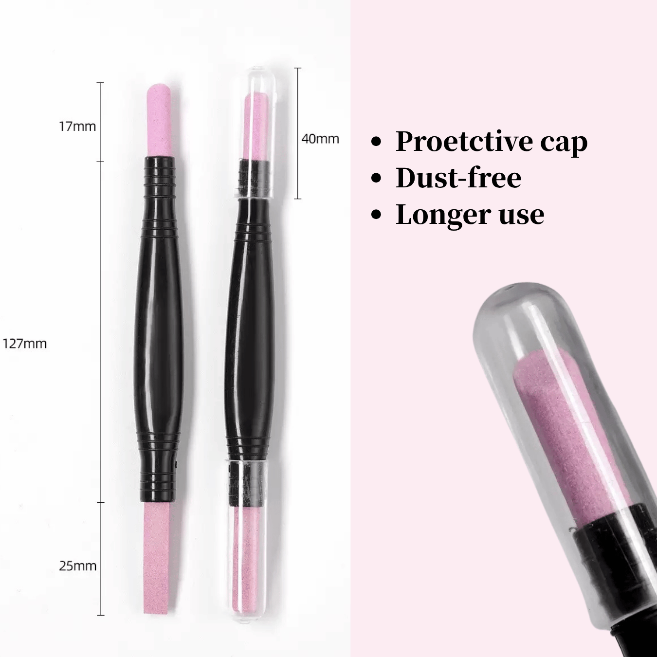 Double-ended Ceramic Cuticle Pusher